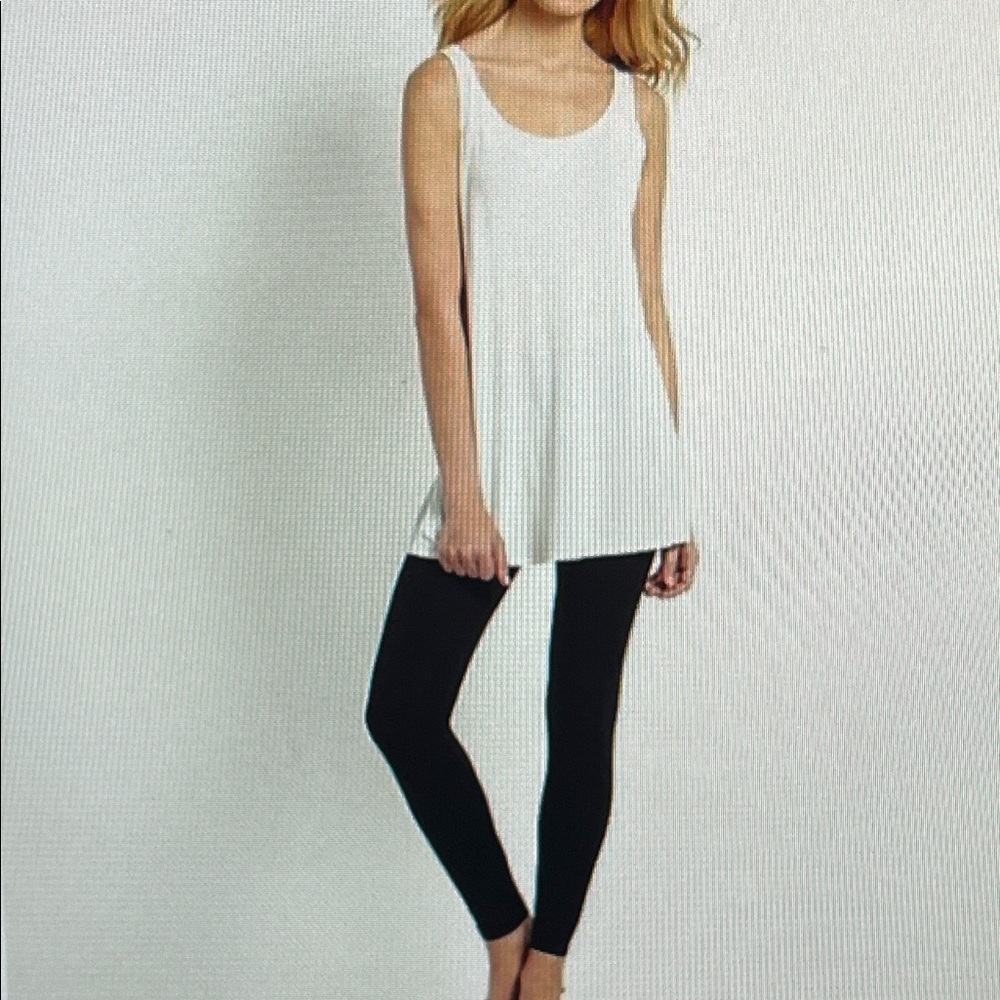 EILEEN FISHER Legging Stretch Jersey Elastic Waist Pull on Black Size M Mid rise